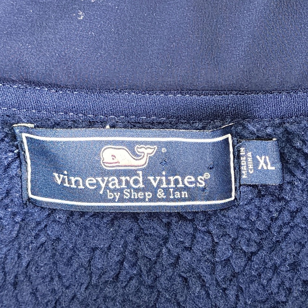 Vineyard Vines Sherpa Fleece‎ Vest Mens XL Blue Full Zip Coastal Preppy Gorpcore - Picture 4 of 10